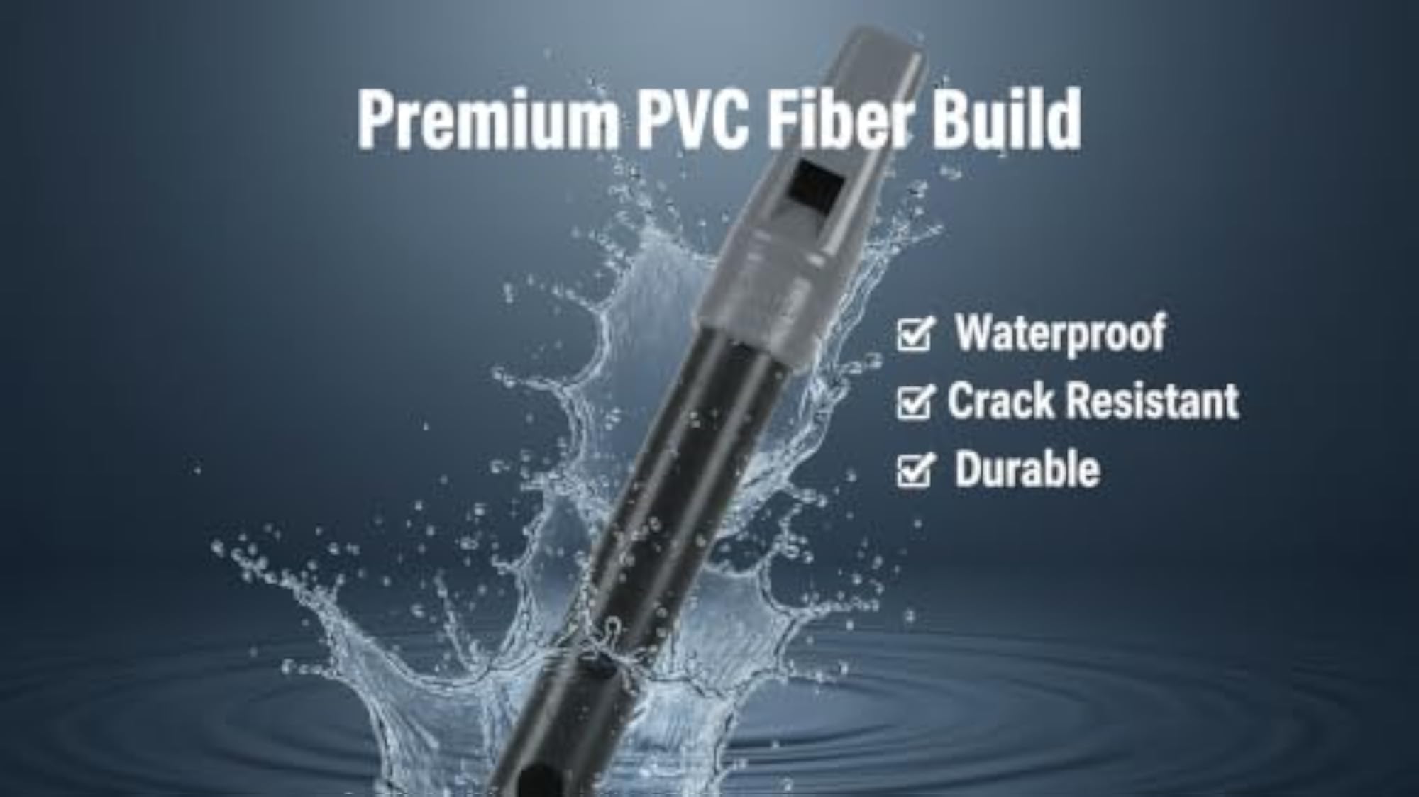 B Natural PVC Fiber Flute for Beginners & Professionals 6 Hole